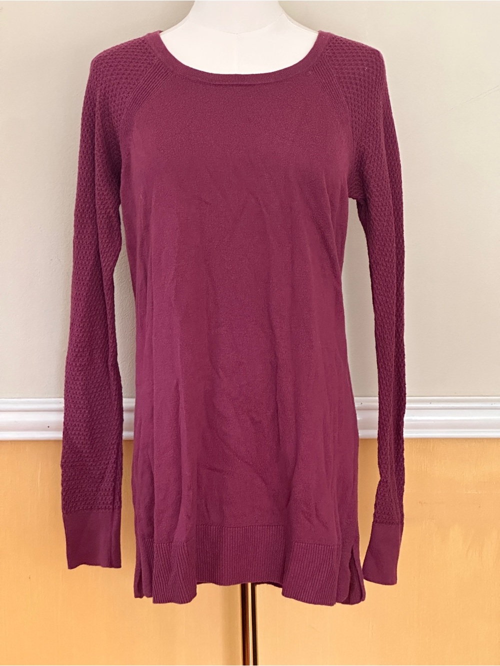 LOFT Outlet Raspberry Knit Pullover